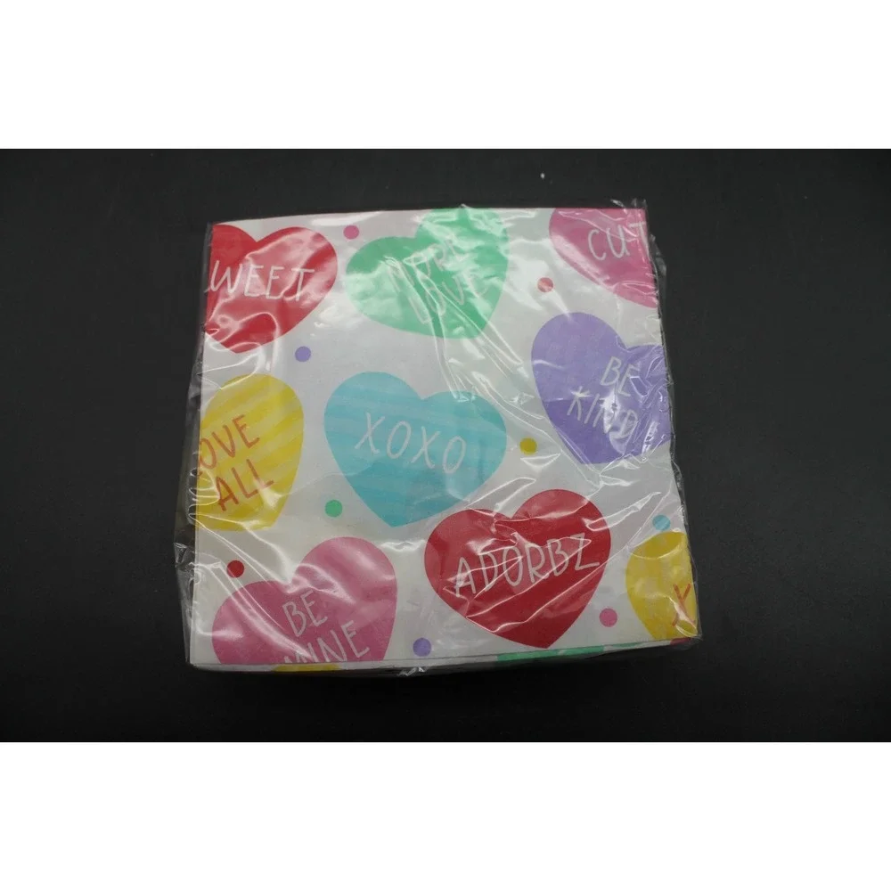 Valentine Paper Napkins Lot 12 Packs Hearts Party Beverage Craft Decoupage 2-Ply